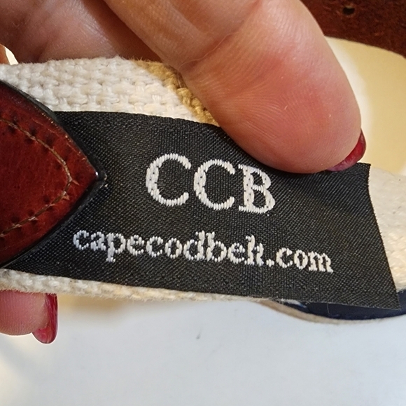 Cape Cod  Belt Canvas and Leather Nautical men's belt size 40 - Picture 3 of 9